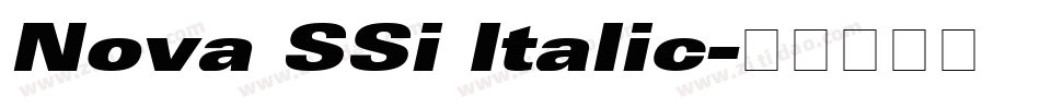 Nova SSi Italic字体转换